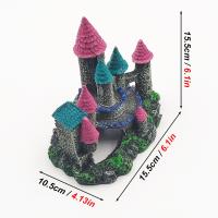 Adorno De Resina En Forma De Castle Mágico Para Acuario Decoración De Hogar Arte Hecho a Mano Estilo De Artesanía - details 0