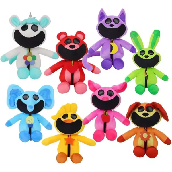 Smiling Critters Plush, Funny Smiling Critters Plush, Cute Stuffed Animals Pillow Dolls Toys for Fans Kids Boys Girls Birthday [DB] - 1