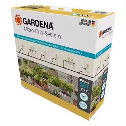 Riego de microgoteo GARDENA conjunto balcon - tub 20m - 1