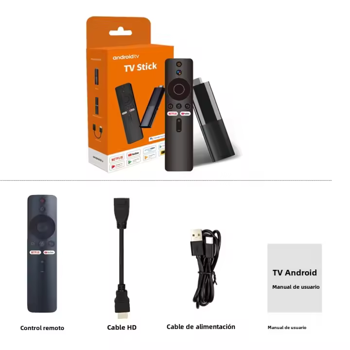 Smart TV Stick Salange M98 Y10 Android 14 ATV Allwinner H618 Con WIFI Dual 2.4G/5G Airplay Preinstalado APP Control Remoto Incluido - 1