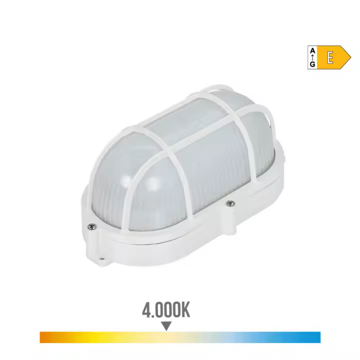 APLIQUE OVAL REJILLA EXTERIOR LED 9W 810lm IP65 4000K 11,8x21,2x9mm EDM - 1