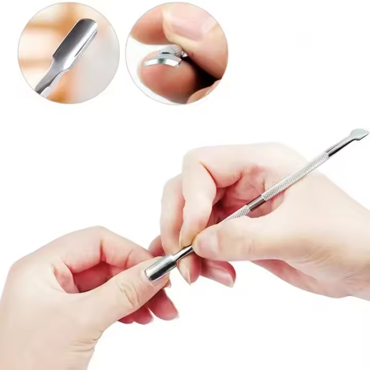 Kit De 6 Piezas De Acero Inoxidable Para Arte De Uñas Herramientas De Manicura Y Pedicura Cortauñas Clipper De Cutícula Y Eliminador De Piel Muerta - 1