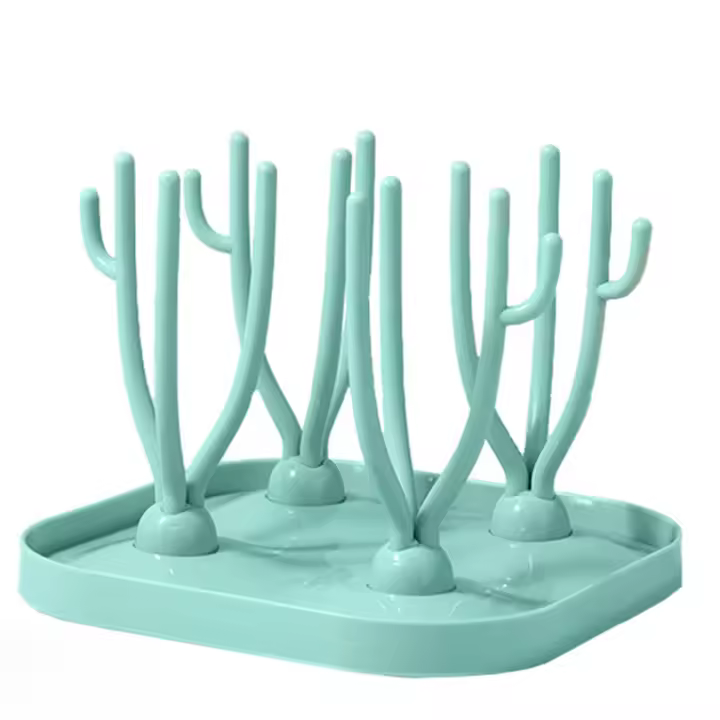 Estante para secar biberones, estante para teñir biberones de gran capacidad para biberones, tetinas, tazas, piezas de bomba y accesorios - 1