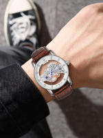 Reloj De Cuarzo TOMI Para Hombres Y Mujeres Reloj De Lujo Casual Con Diamantes Huecos Material De Correa PU Estilo Moda Y Casual - details 22