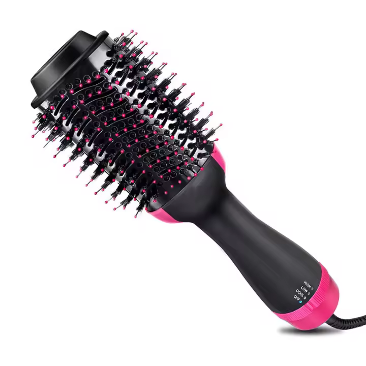 Cepillo Secador de pelo 2 en 1 de un paso, Cepillo de Rulo de Aire Caliente para Alisar o Rizar el Pelo de Una Pasada, Peine Secador, cepillo secador o rizador, peine, cepillo secador de aire eléctrico - 1