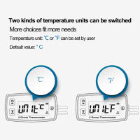 Gauge Medidor De Temperatura Del Motor LCD Antirroto Doble Canal Con Retroiluminación Verde Para ATV Motocicleta Barco - details 3