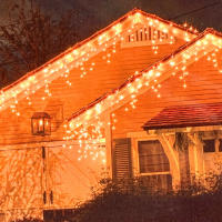 Luces De Navidad LED De Garland 4M AC 220V Cadena De Icicles Para Exterior Decoración De Jardín Y Calle Luz De Fiesta Caliente Blanca - details 5