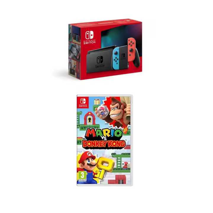 Pack Nintendo Switch Consola Azul/Rojo Neon + 1 Juego a elegir - 1