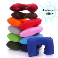 Almohada De Cuello U Inflable Para Viaje Almohada De Descanso Para Cabeza Y Espalda En Avión Almohada De Viaje De Espuma De Memoria Almohada De Descanso Fatiga Relieve - details 0
