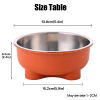 Tazón De Mascota De Acero Inoxidable Antideslizante Con Cuatro Pies Color Sólido Fácil De Limpia Para Uso Interior Y Exterior Para Perros Y Gatos - details 0