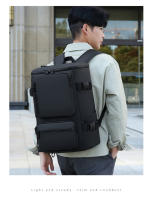 Mochila multifuncional, bolso de hombro para hombre, bolso de cuero para computadora portátil, bolso escolar para estudiantes, estilo universitario, color negro - details 20