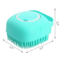 Cepillo De Baño Para Perros Y Gatos 80ml Paja De Silicona Suave Para Cabello Corto Masajeador De Peluquería Para Animales De Compañía - details 5