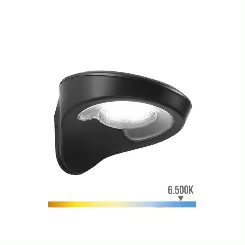 EDM Aplique Solar LED 1,8W 155lm 6500K con Sensor Negro - EDM - 31852 Aplique solar Iluminación Exterior Solar Led - 1