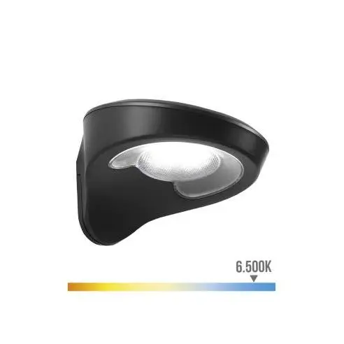 EDM Aplique Solar LED 1,8W 155lm 6500K con Sensor Negro - EDM - 31852 Aplique solar Iluminación Exterior Solar Led - 1