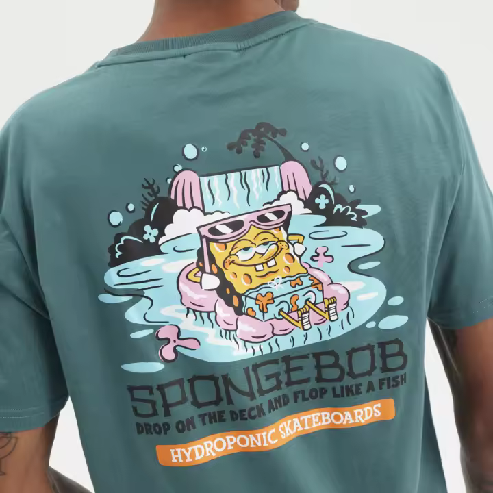 Camiseta Manga Corta HYDROPONIC BOB ESPONJA POOL Teal Green SB004-02 - 1