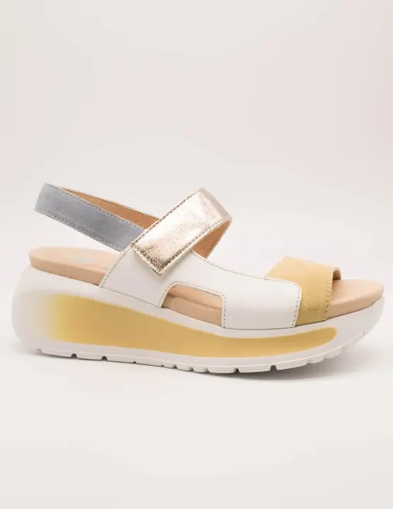 Sandalia Callaghan 35200 Pesca Crema de Mujer - 1