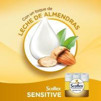 Scottex Papel Higiénico Sensitive 42 rollos con 3 capas cuidado delicado gracias al toque de leche de almendras - details 1