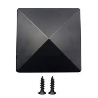 Copa De Poste De Valla Negra ABS 4x4 Pulgadas Para Proteger Vallas De Madera Al Aire Libre Jardín Adornos Accesorios De Jardín - details 0