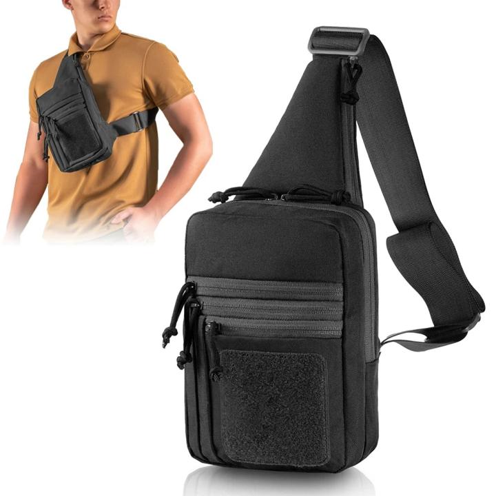 Bolsa De Hombro Táctica Con Holster Para Pistola Bolsa De Pecho Convertible Para Portar Armas De Fuego Para Caza Y Camping