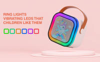 DYNASONIC A29. Karaoke con Dos microfonos. Altavoz Bluetooth Karaoke para niños. Juguete electrónico Infantil. Regalos para niños de 3 a 15 años. Efectos de voz - details 2