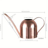 Maceta De Riego De Acero Inoxidable Con Boquilla Larga Accesorios De Jardín Para Plantas Sandía De Cobre Pulido Metal - details 17