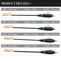4pcs/lot Flotadores De Pesca Con C Cola De Pino De Paulownia 8g-10g 24cm-26cm Para Pesca De Carpa - details 1
