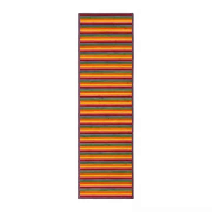 Dcasa Alfombra pasillera de bambú naranja de 60 x 200 cm - 1