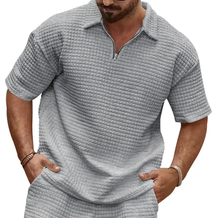 Camiseta Casual Para Hombres Verano 2024 Cuello Redondo Color Sólido Manga Corta Transpirable Y Cómoda Disponible En Varias Tallas Y Colores - 1
