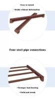 Rack De Ropa De Pie Triangular Con Rodillos Móvil Para Dormitorio Y Sala De Estar Mezclador De Metal Montaje Sencillo - details 5