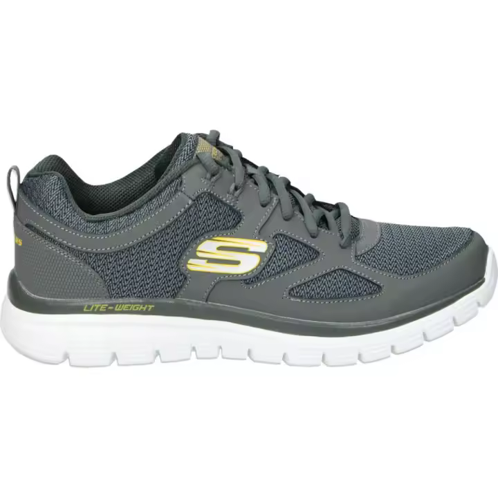 SKECHERS | Zapatillas Skechers Burns Agoura para Hombre – Deportiva Casual en Color Gris – Sneaker con Cordones – Estilo Casual – Cómodas y Versátiles – Alta Calidad – Modelo 52635-CHAR - 1