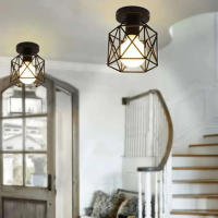 Luz De Techo Retro Estilo Americano E27 Para Pasillo Luces De Entrada Hogar Sala De Entrada Armario De Ropa Luces De Balcón LED - details 2