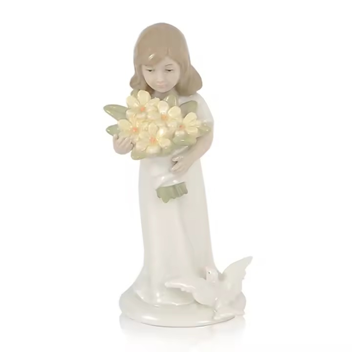 PIEZA BEBÉ PORCELANA FLORES 12,5 CM(H) - 1