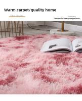 Alfombra Redonda De Peluche Sintético De Alta Calidad Para Niños Habitación Suave Y Cálida Alfombra De Cojín Fluffy Tie-Dye Antideslizante Y Resistente Al Desvanecimiento Para Interior - details 1