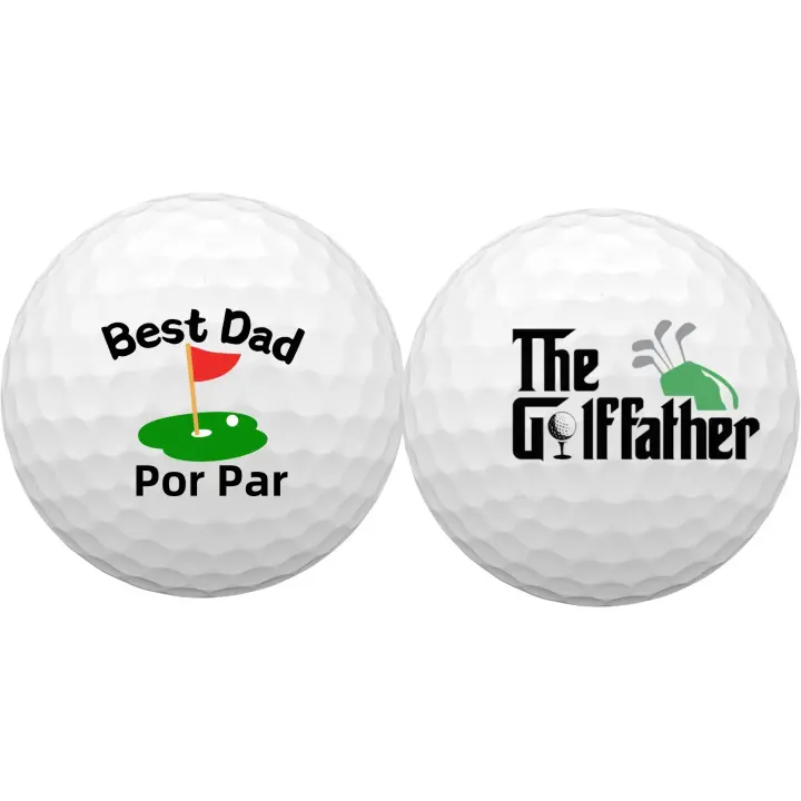 Juego De 2 Pelotas De Golf Divertidas Regalo Para Hombre Padre Fanático Del Golf Tamaño Estándar Unidad De Venta - 1