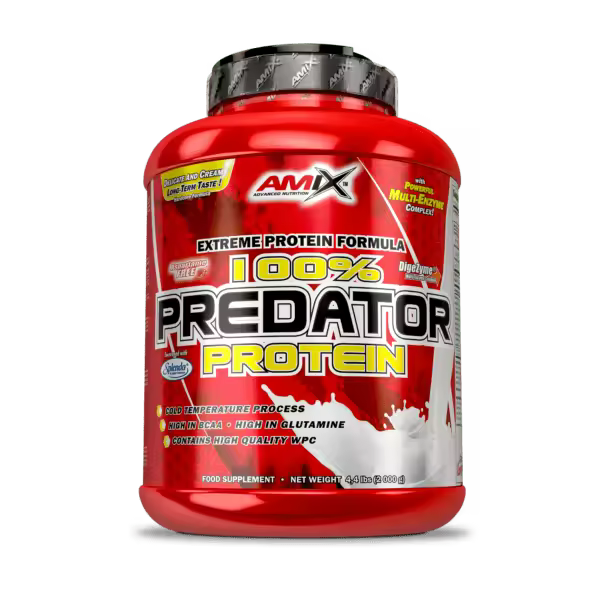 Amix PREDATOR PROTEIN 2Kg Cookies Proteína Suplemento alimenticio Incremento masa muscular - 1