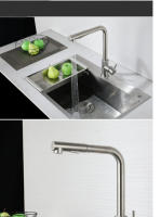 Grifo negro extraíble para fregadero de cocina, mezclador de agua fría y caliente de acero inoxidable, boquilla de pulverización, 2 modos, Flexible - details 4