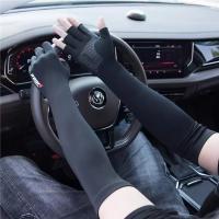 Pareja De Mangas Deportivas Para Hombre Y Mujer Protección Solar Al Aire Libre Ciclismo Running Pesca Escalada Con Cuff De 5 Dedos - details 0