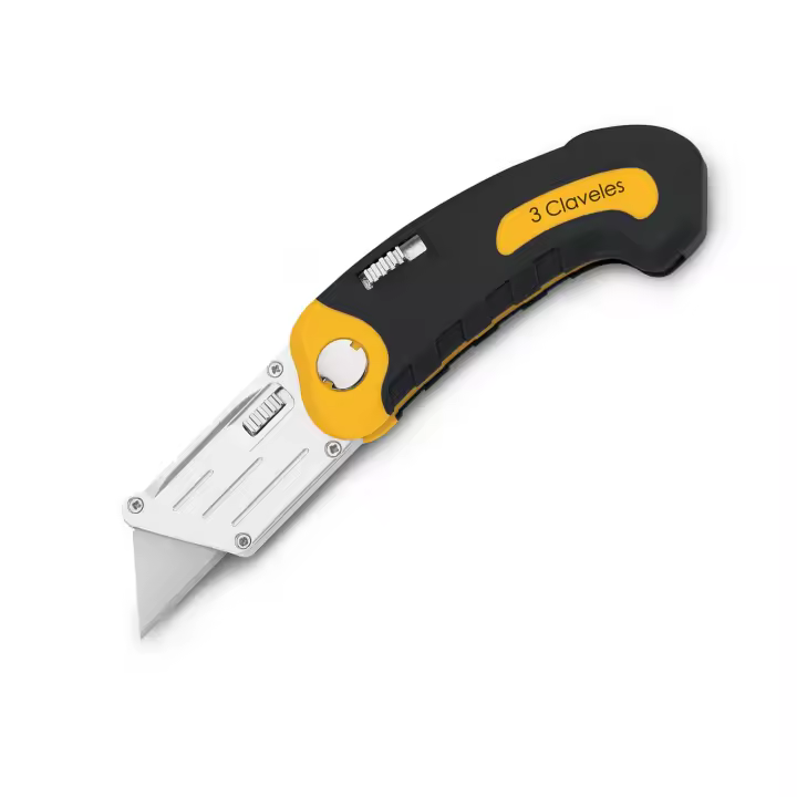 3 Claveles - Cutter Navaja Profesional Plegable de 10 cm - 1