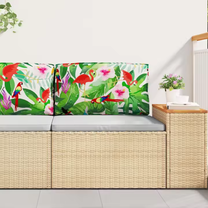 Cojines vidaXL Verde, Rojo, Rosa, Multicolor Poliéster 70 x 12 x 40 cm - 1