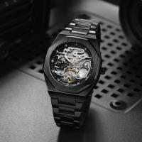 Reloj Mecánico Automático Forsining Para Hombres Con Dial De Diamante 3D Esfera Irregular Luminiscencia De Las Manos Resistente Al Agua Y Al Shock - details 6