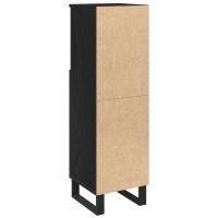 Armario de Baño vidaXL Negro Roble 30x30x100 cm Madera Elaborada - details 3