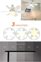 Lámpara de ventilador de techo E27 LED 40W, Enchufe Lámpara de ventilador de techo con control remoto para atenuación, adecuada para sala de estar, estudio, uso doméstico, 85-265V - details 1