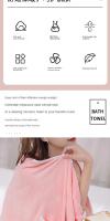 Bata De Baño Para Mujer 2024 Multifuncional Talla 80*135 Sexy Con Top Tubo Suelto Puede Usar Toalla De Baño Suave Absorbente De Felpa Coral - details 1