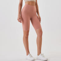 Shorts De Yoga Para Mujer Cintura Alta Transpirables Suaves Y Tensos Leggings De Gimnasio Cortos De Ciclismo Deportivos - details 96