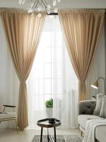 Cortinas Sencillas Y Transparentes Opaquas Marrón Oscuro Para Dormitorio Y Sala De Estar 1 Pieza De Algodón 100% - details 3