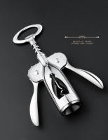 Abrepuertas De Acero Inoxidable Clásico Y Práctico Mueve La Mano Portátil Eliminador De Tacos De Vino Gadgets De Cocina - details 10