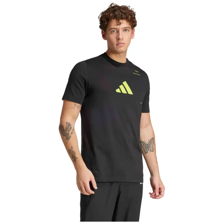 Camiseta de Manga Corta Adidas  para hombre en color negro - 1