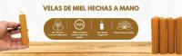 Velas de Miel de Abeja para Rituales 100% Natural Española Cera Pura - DECEVI - Medidas 10 cm x 2,2 cm aprox. - Hechas a Mano - Origen España - SIN PARAFINA - details 0