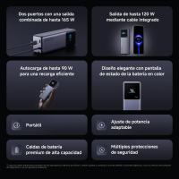 Xiaomi Power Bank Integrated Cable (Cable Integrado) 10000mAh 165W, PowerBank Batería Externa con Capacidad de Auto-Recarga de Hasta 90 W, Puertos Duales con una Salida Máxima Simultánea de hasta 165 W - details 1