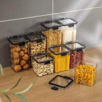 Caja De Almacenamiento De Alimentos Transparente Con Tapa Contenedor Plástico Para Cocina Y Armario Organizador De Alimentos - details 1